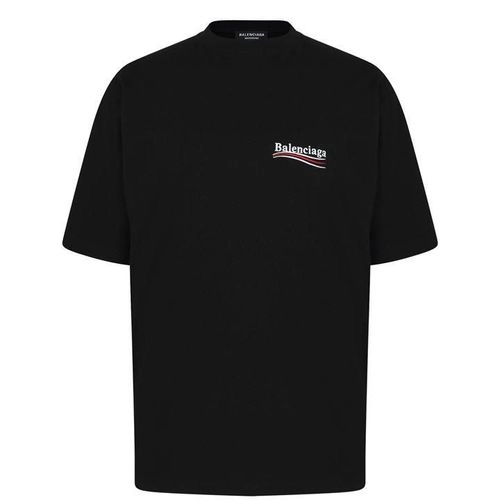 Balenciaga Wave Logo Tee – Black